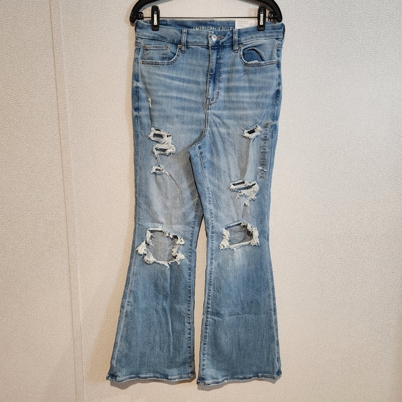 American Eagle Outfitters Denim - American Eagle Curvy Super High Rise Flare Jeans Womens Size 10